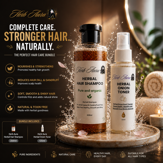 Herbal Hair Shampoo & Onion Toner Bundle