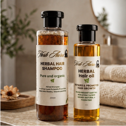 Herbal Hair Shampoo + Oil